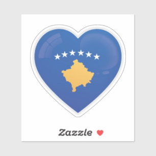 Sticker Drapeau d'amour du Kosovo