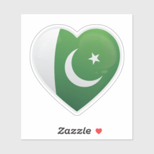 Sticker Drapeau d'amour du Pakistan