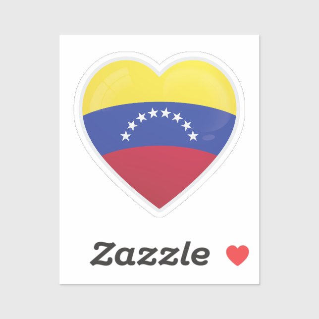 Sticker Drapeau d'amour du Venezuela (Feuille)