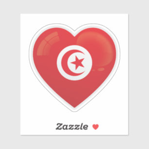 Sticker Drapeau d'amour tunisien