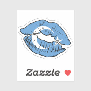 Sticker Drapeau d'amour Uyghur Uighur Lipstick