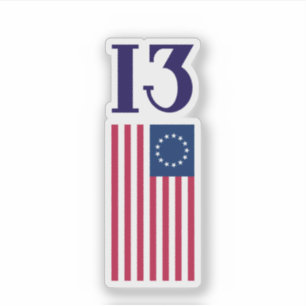 Sticker Drapeau de Betsy Ross des treize colonies