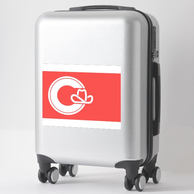 Sticker Drapeau de Calgary (Alberta) (Sur valise)