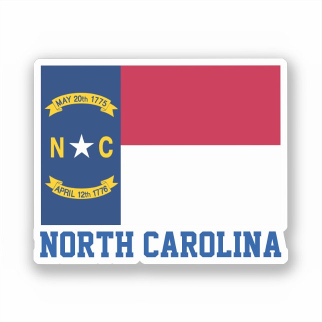 Sticker Drapeau de Caroline du Nord (Recto)
