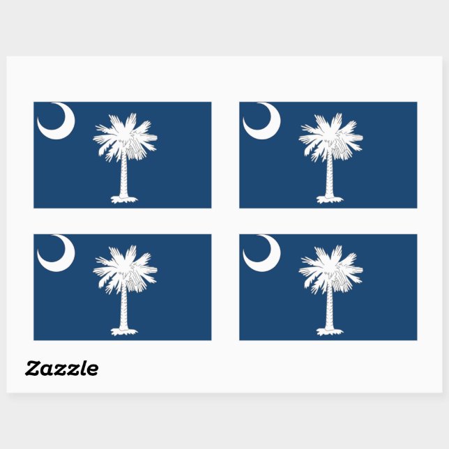 Sticker Drapeau De Caroline Du Sud (Feuille)
