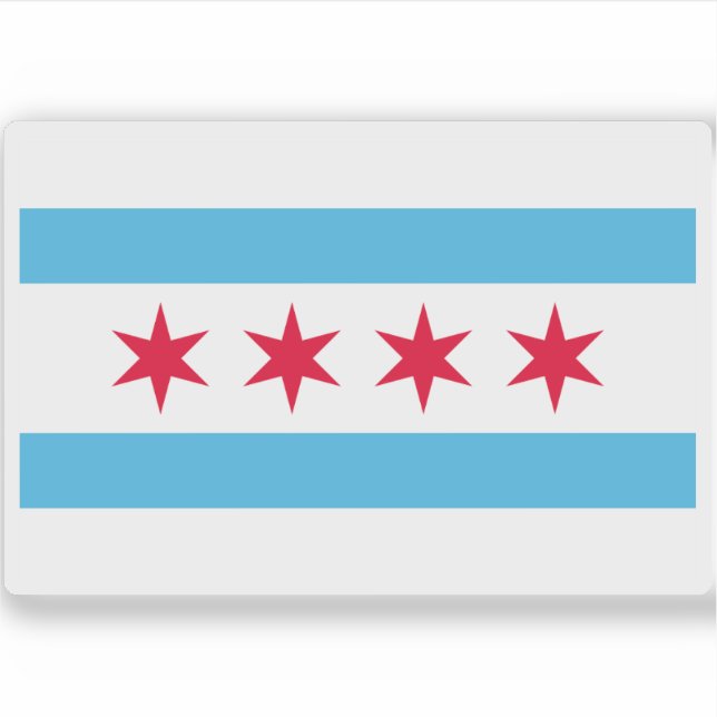Sticker Drapeau de Chicago, Illinois (Devant)