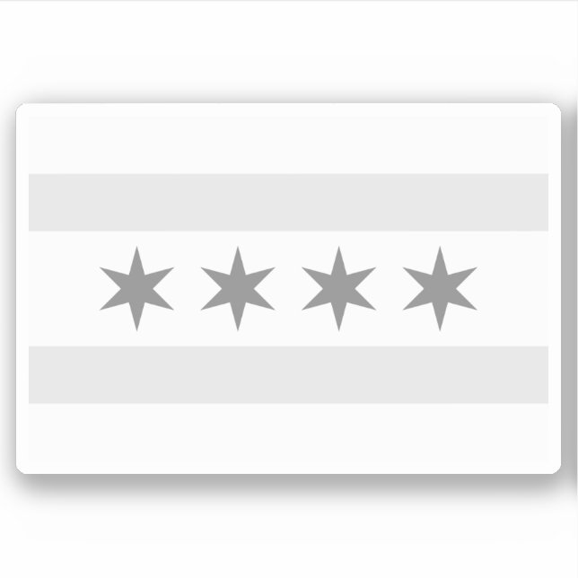Sticker Drapeau de Chicago Noir (Devant)