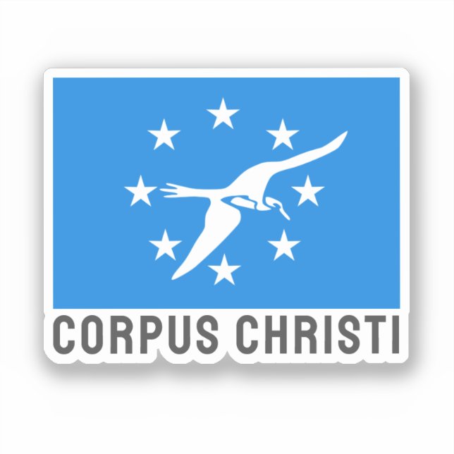 Sticker Drapeau de Corpus Christi, Texas (Recto)