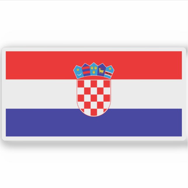 Sticker Drapeau de Croatie (Devant)
