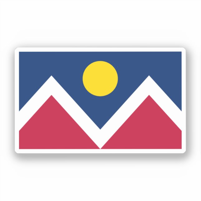 Sticker Drapeau de Denver, Colorado (Recto)