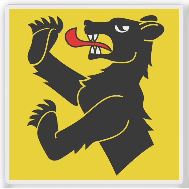 Sticker Drapeau de district Obersimmental, Suisse (Devant)