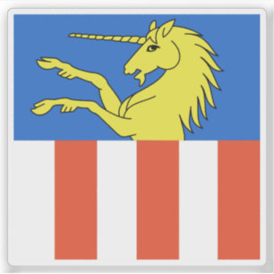 Sticker Drapeau de Dübendorf (Duebendorf), Suisse