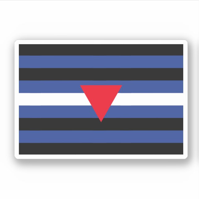 Sticker Drapeau de fierté cuir queer (Devant)