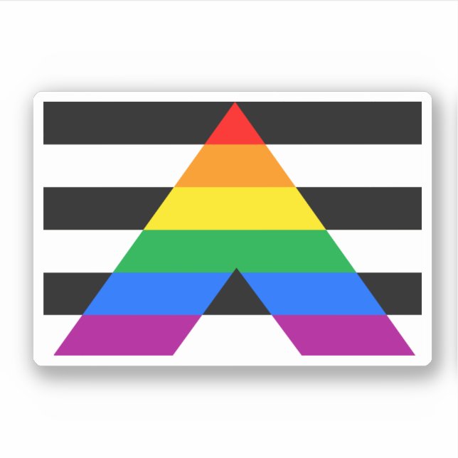 Sticker Drapeau de fierté d'allié (Devant)