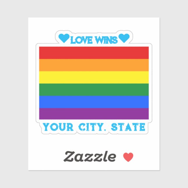 Sticker Drapeau de fierté LGBTQ (Feuille)