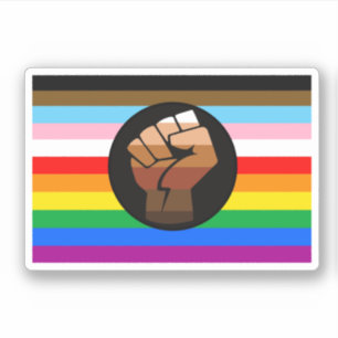 Sticker Drapeau de fierté POC de progrès LGBTQ+