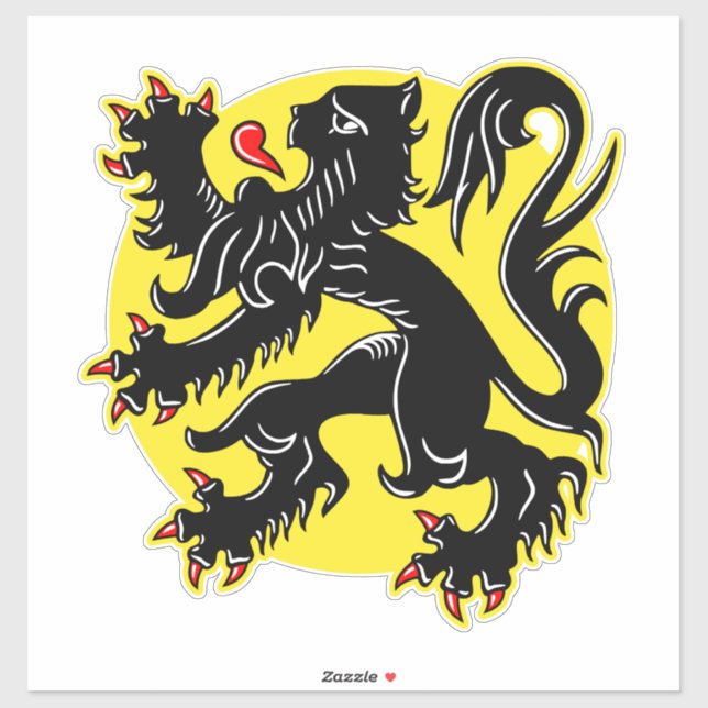 Sticker Drapeau de Flandre (Feuille)
