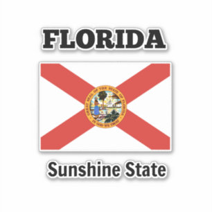 Sticker Drapeau de Floride et devise de l'Etat