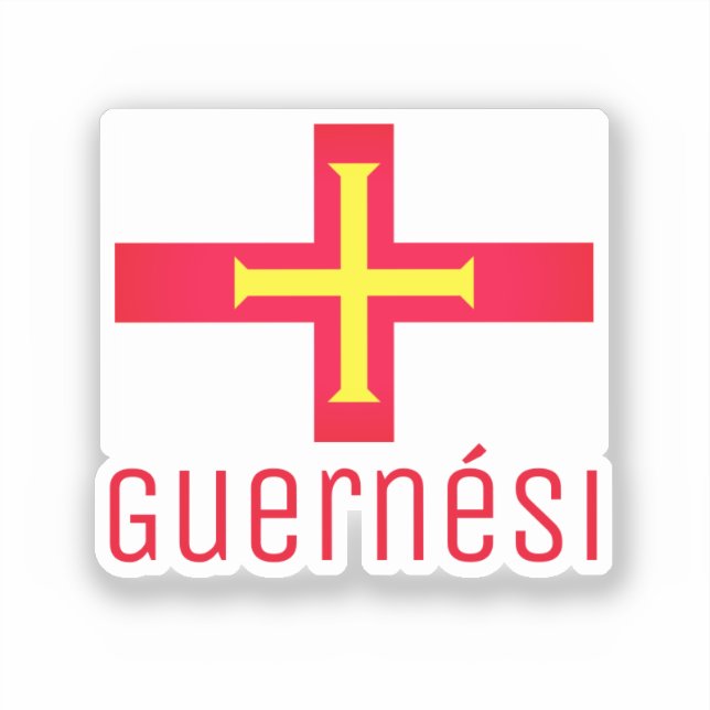 Sticker Drapeau de Guernési  (Recto)