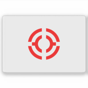 Sticker Drapeau de Hatogaya, Saitama, Japon (1967-2011)