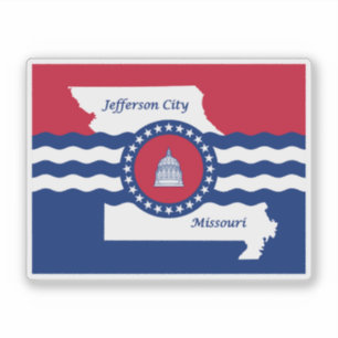 Sticker Drapeau de Jefferson City, Missouri