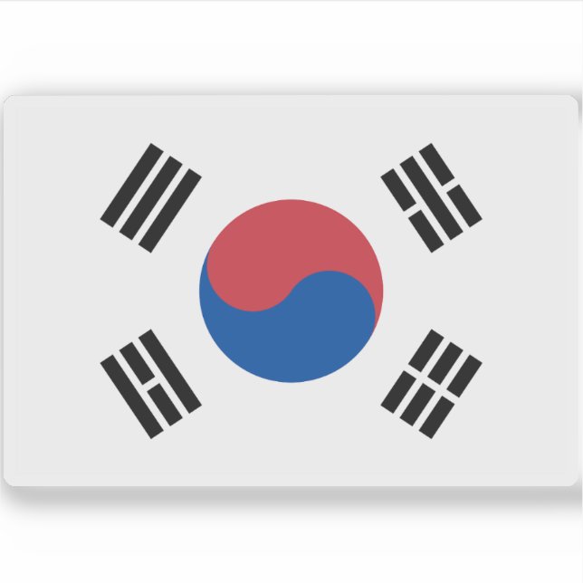 Sticker Drapeau de la Corée du Sud (Devant)