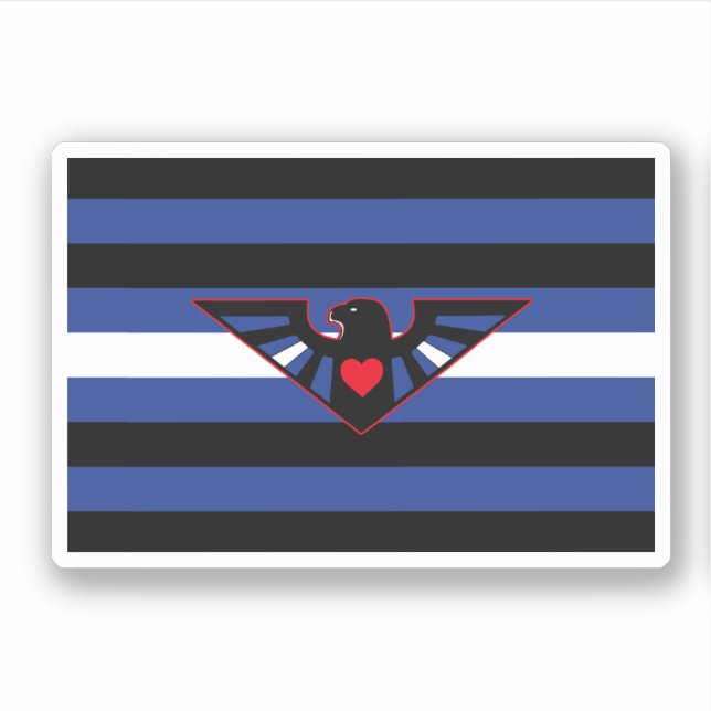 Sticker Drapeau de la Fierté d'aigle en cuir (Devant)