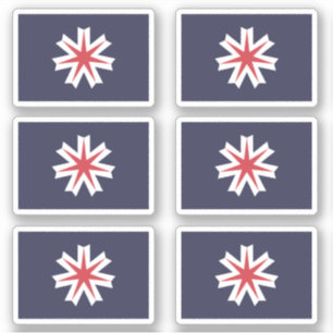Sticker Drapeau de la préfecture d'Hokkaido, Japon