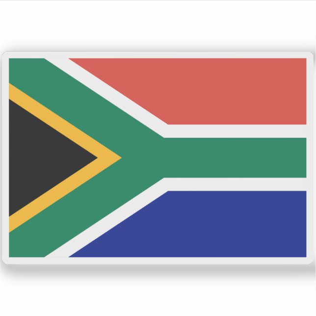 Sticker Drapeau de la République d'Afrique du Sud (Devant)