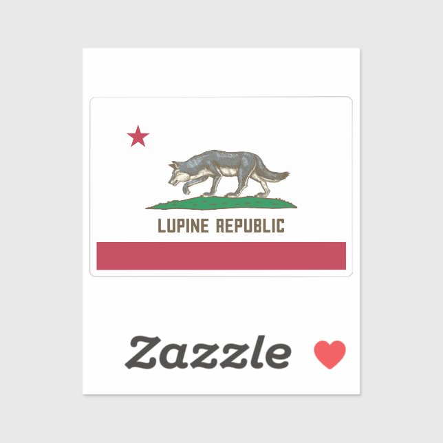 Sticker Drapeau de la République de Lupine (Feuille)