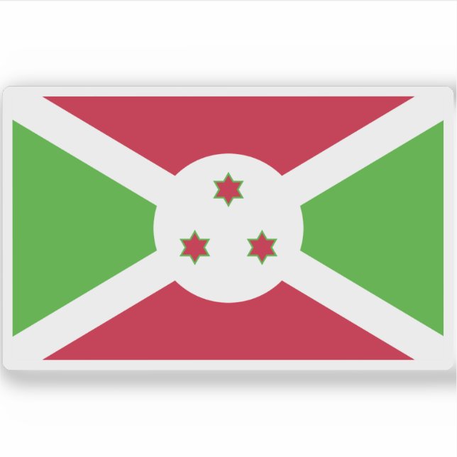 Sticker Drapeau de la République du Burundi (Devant)