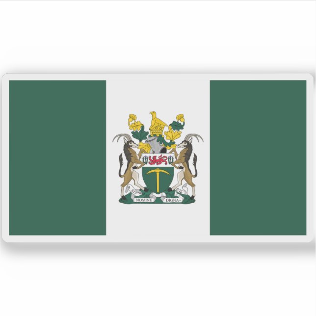 Sticker Drapeau de la Rhodésie (1968-1979), Afrique (Devant)