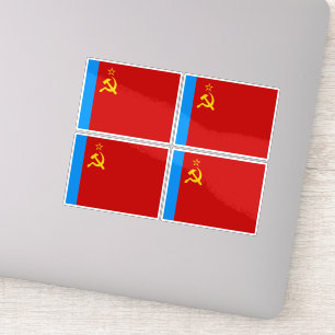 Sticker Drapeau de la Russie soviétique, URSS, CCCP, commu