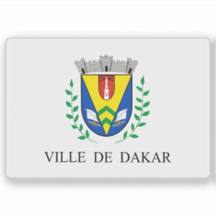 Sticker Drapeau de la ville de Dakar, Sénégal