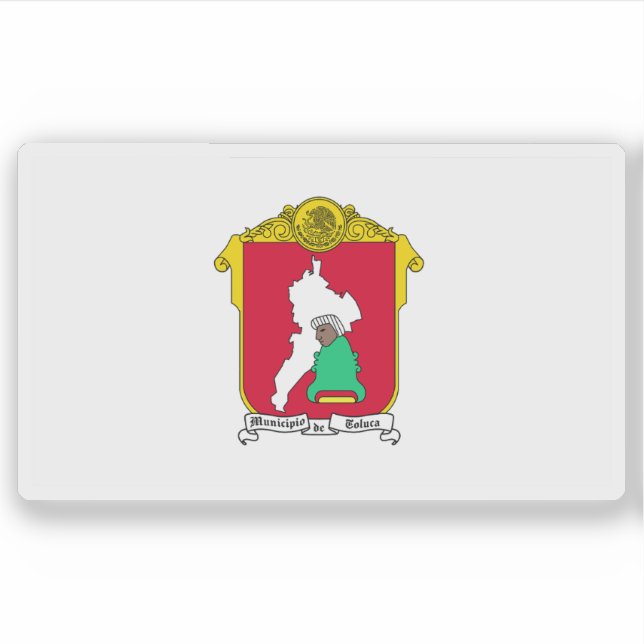Sticker Drapeau de la ville de Toluca de Lerdo, Mexique (Devant)