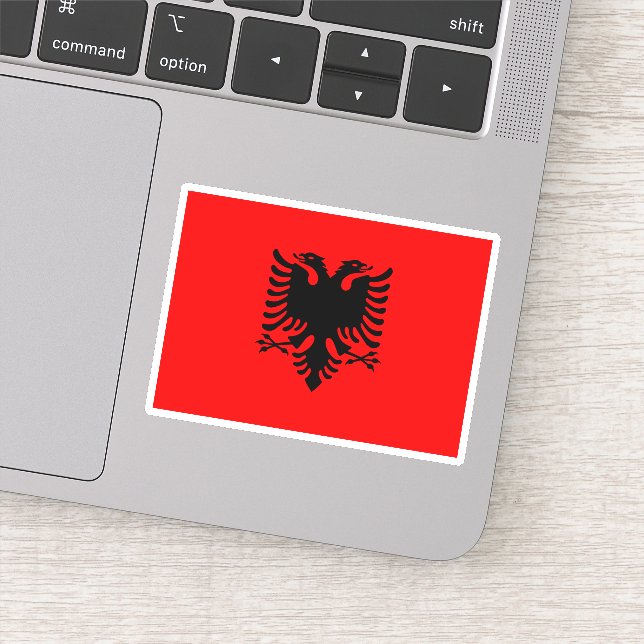 Sticker Drapeau de l'Albanie, Shqiperia (Détail)
