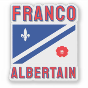 Sticker Drapeau de l'Albertain français