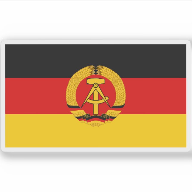 Sticker Drapeau de l'Allemagne de l'Est - RDA (DDR) (1959- (Devant)