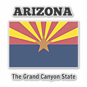 Sticker Drapeau de l'Arizona avec devise de l'Etat