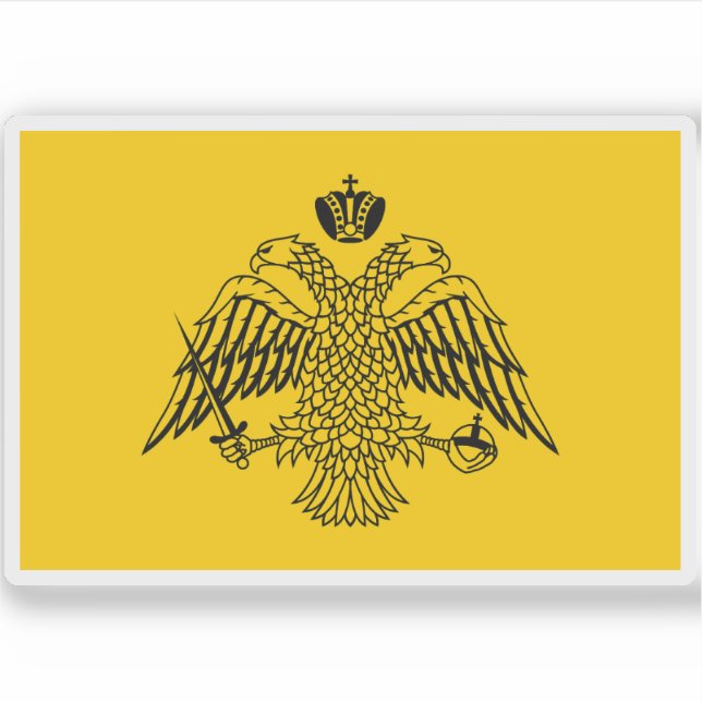 Sticker Drapeau de l'Église orthodoxe grecque (depuis les  (Devant)