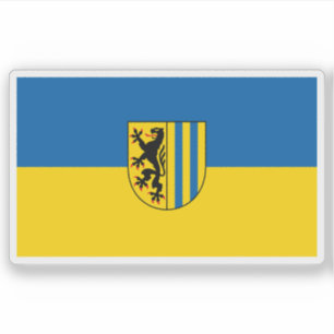 Sticker Drapeau de Leipzig, Allemagne
