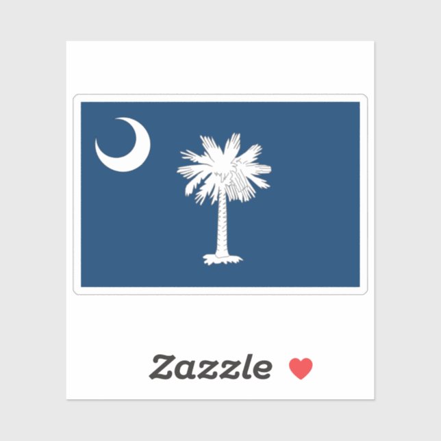 Sticker Drapeau de l'État de Caroline du Sud (Feuille)
