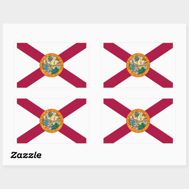 Sticker drapeau de l'État de Floride (Feuille)