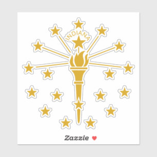 Sticker Drapeau de l'État de l'Indiana
