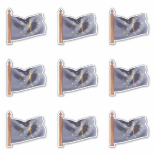 Sticker Drapeau de l'État de l'Indiana