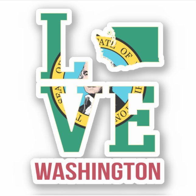 Sticker Drapeau de l'État de Washington (Devant)