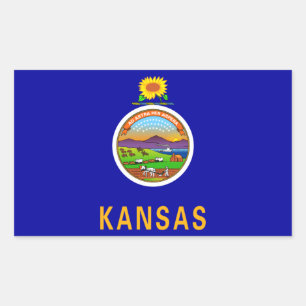 Sticker Drapeau de l'État du Kansas