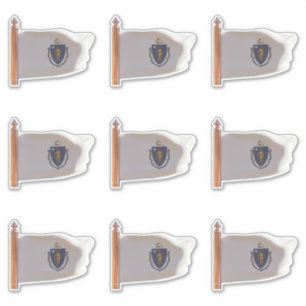 Sticker Drapeau de l'État du Massachusetts
