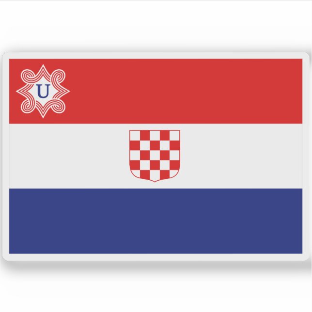 Sticker Drapeau de l'État indépendant de Croatie (1941-194 (Devant)