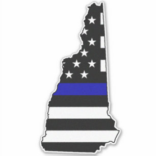 Sticker Drapeau de ligne bleue mince New Hampshire